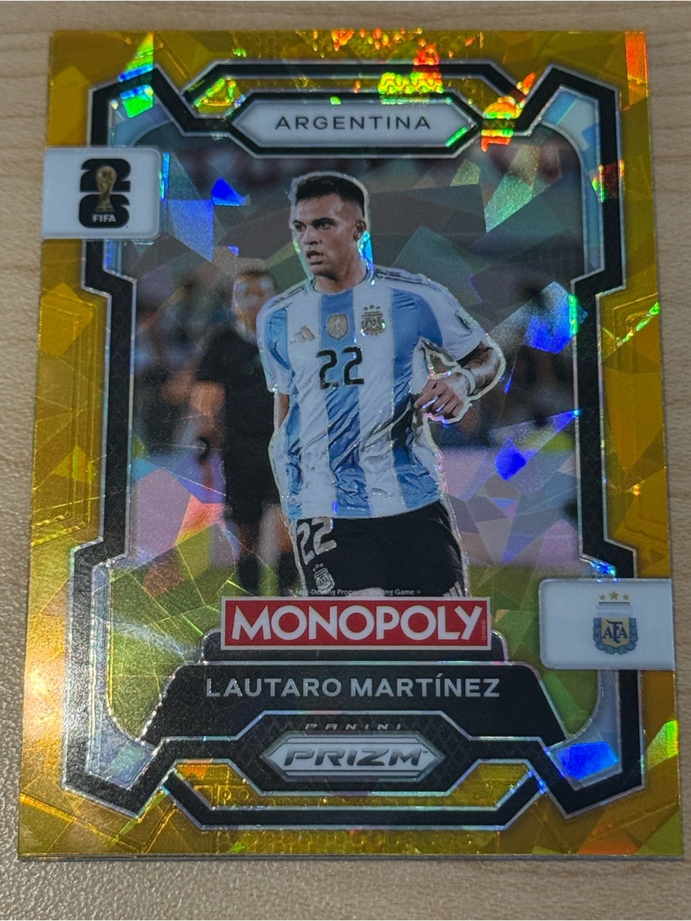 Panini Gold Holo Lautaro Martínez Argentina Soccer Trading Card
